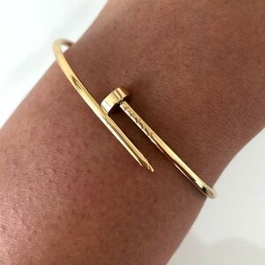 Small Model Gold Nail Bracelet